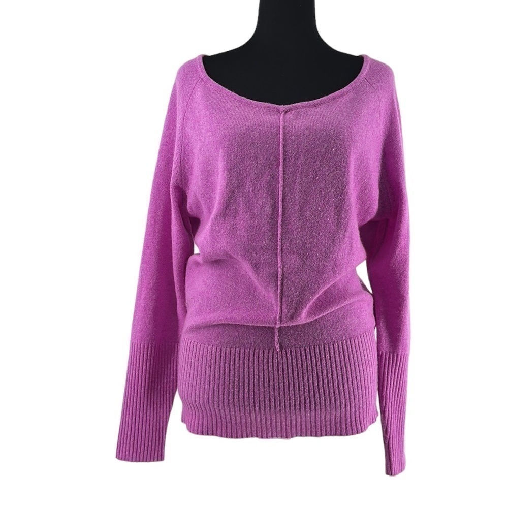 Athleta cashmere sweater off the shoulder relaxed fit comfort lounge soft sz xs